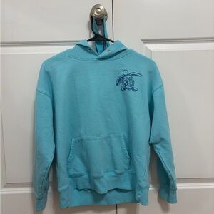 Simply Southern Light Blue Hoodie with Turtle Design
